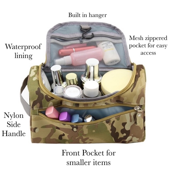 His & Her Camo Toiletry Cosmetic Travel Bag - Picture 5 of 16